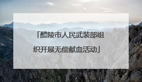 醴陵市人民武装部组织开展无偿献血活动