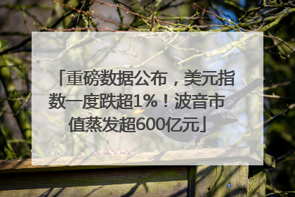 重磅数据公布，美元指数一度跌超1%！波音市值蒸发超600亿元