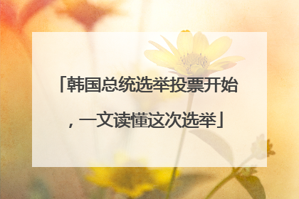韩国总统选举投票开始，一文读懂这次选举