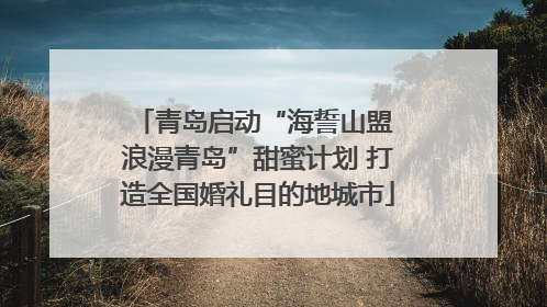 青岛启动“海誓山盟 浪漫青岛”甜蜜计划 打造全国婚礼目的地城市