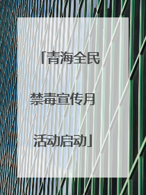 青海全民禁毒宣传月活动启动
