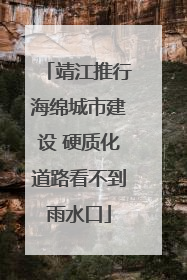 靖江推行海绵城市建设 硬质化道路看不到雨水口