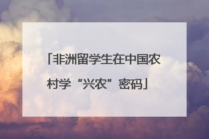 非洲留学生在中国农村学“兴农”密码