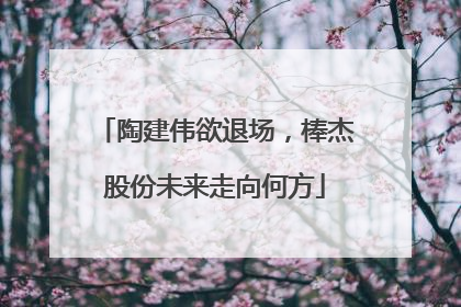 陶建伟欲退场，棒杰股份未来走向何方