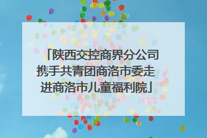 陕西交控商界分公司携手共青团商洛市委走进商洛市儿童福利院