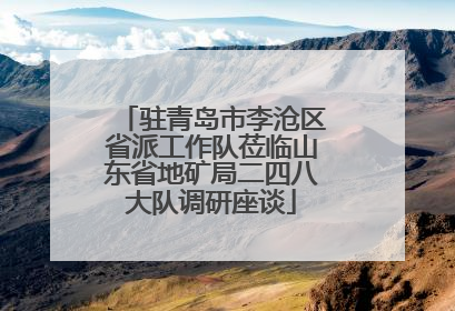 驻青岛市李沧区省派工作队莅临山东省地矿局二四八大队调研座谈