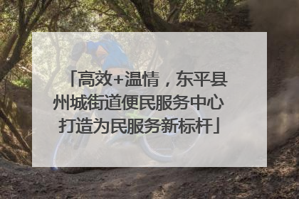 高效+温情，东平县州城街道便民服务中心打造为民服务新标杆