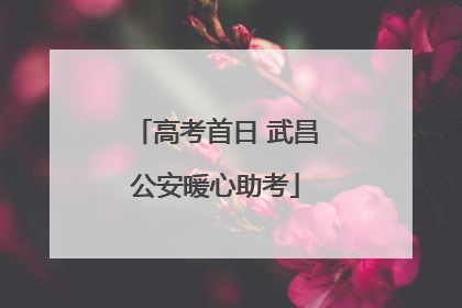 高考首日 武昌公安暖心助考