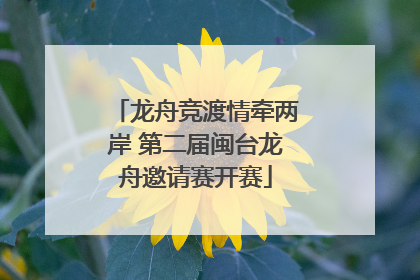龙舟竞渡情牵两岸 第二届闽台龙舟邀请赛开赛