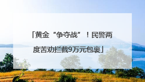 黄金“争夺战”！民警两度苦劝拦截9万元包裹