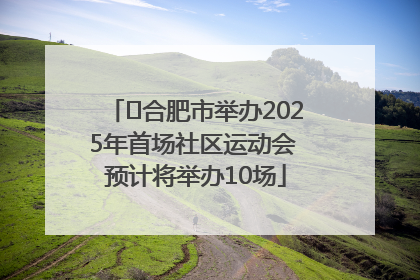 ﻿合肥市举办2025年首场社区运动会 预计将举办10场