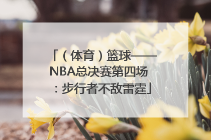 （体育）篮球——NBA总决赛第四场：步行者不敌雷霆