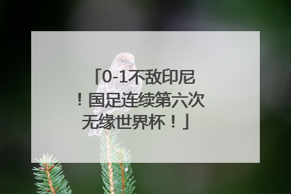 0-1不敌印尼！国足连续第六次无缘世界杯！