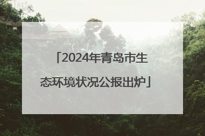 2024年青岛市生态环境状况公报出炉