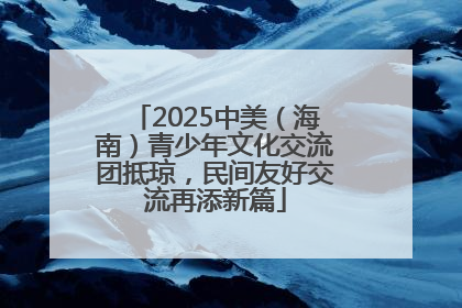 2025中美（海南）青少年文化交流团抵琼，民间友好交流再添新篇