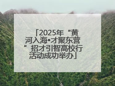 2025年“黄河入海•才聚东营”招才引智高校行活动成功举办
