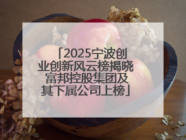 2025宁波创业创新风云榜揭晓 富邦控股集团及其下属公司上榜