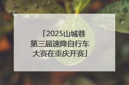 2025山城巷第三届速降自行车大赛在重庆开赛