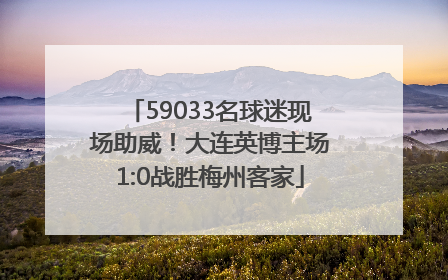 59033名球迷现场助威！大连英博主场1:0战胜梅州客家