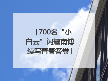 700名“小白云”闪耀南博续写青春答卷